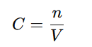 Concentration of Titration Formula