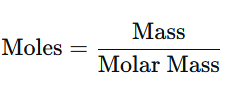 Moles Formula